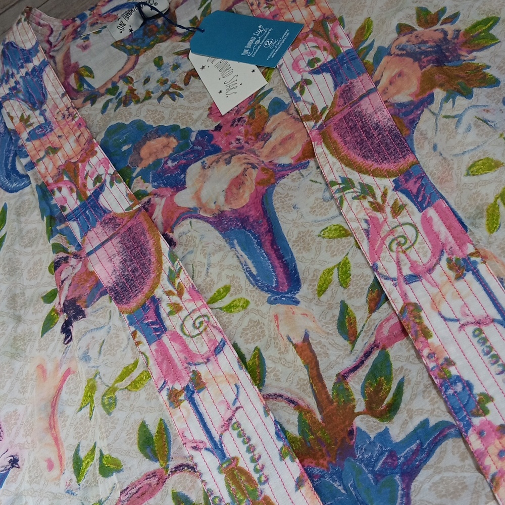 ONE HUNDRED STARS..SHORT KIMONO...OS - Picture 4 of 10